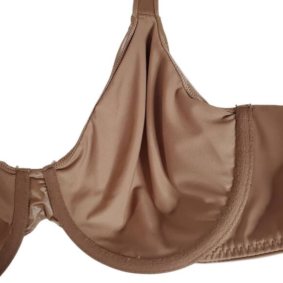 Spanx Unlined Full Coverage Seamless Underwire Silky Satin Bra Cafe Size 38C - Picture 8 of 15